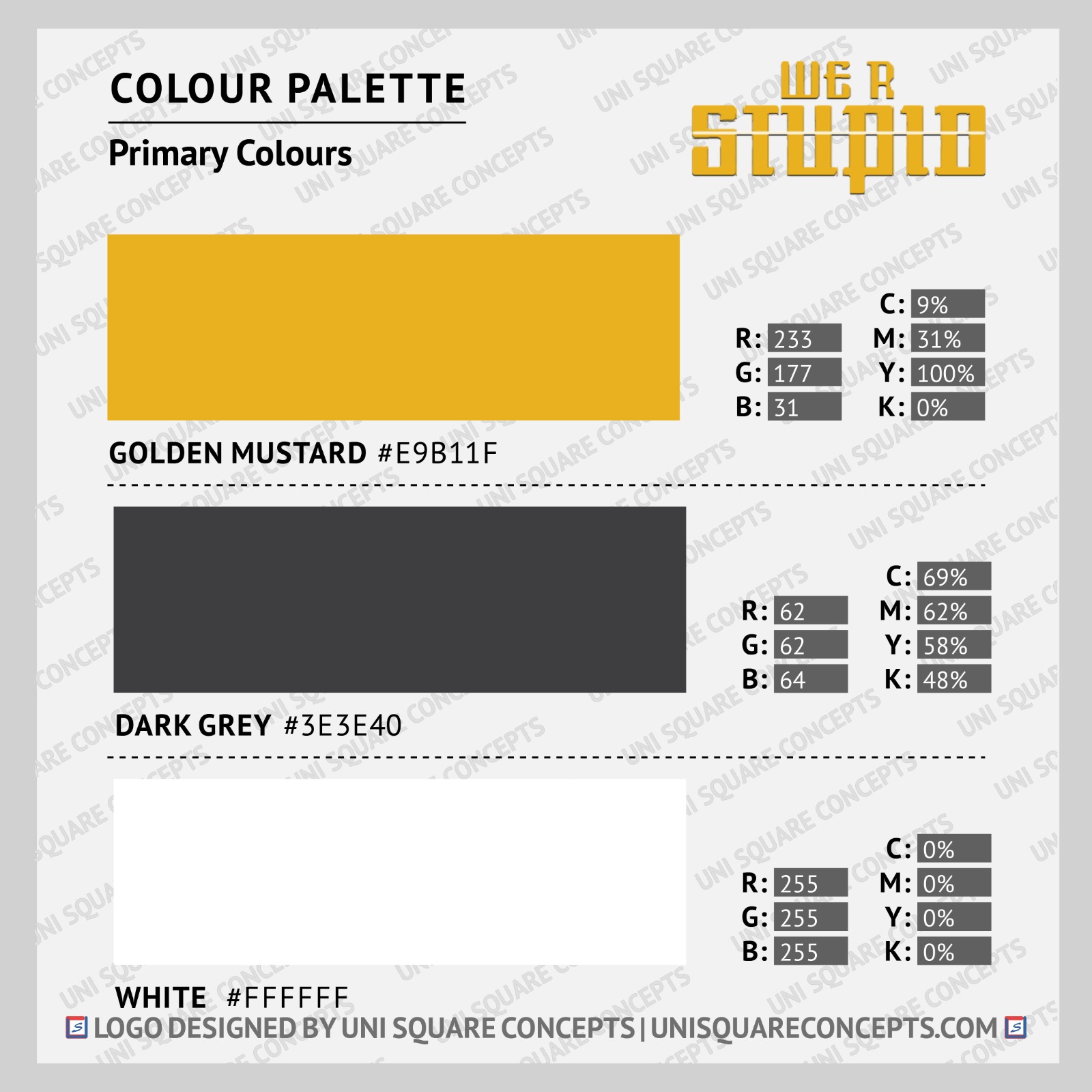 We R Stupid: Logo Color Palette