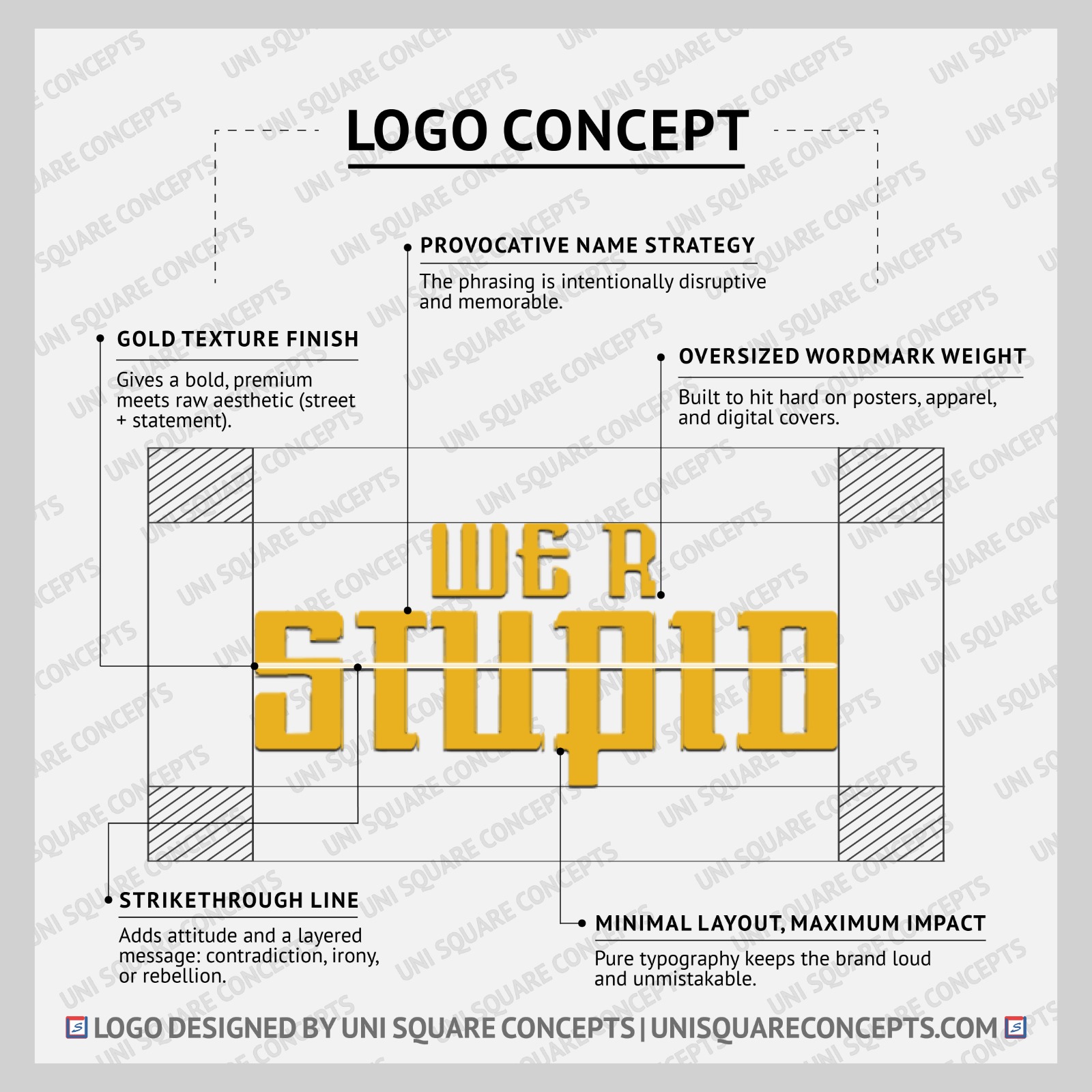 We R Stupid: Logo Concept