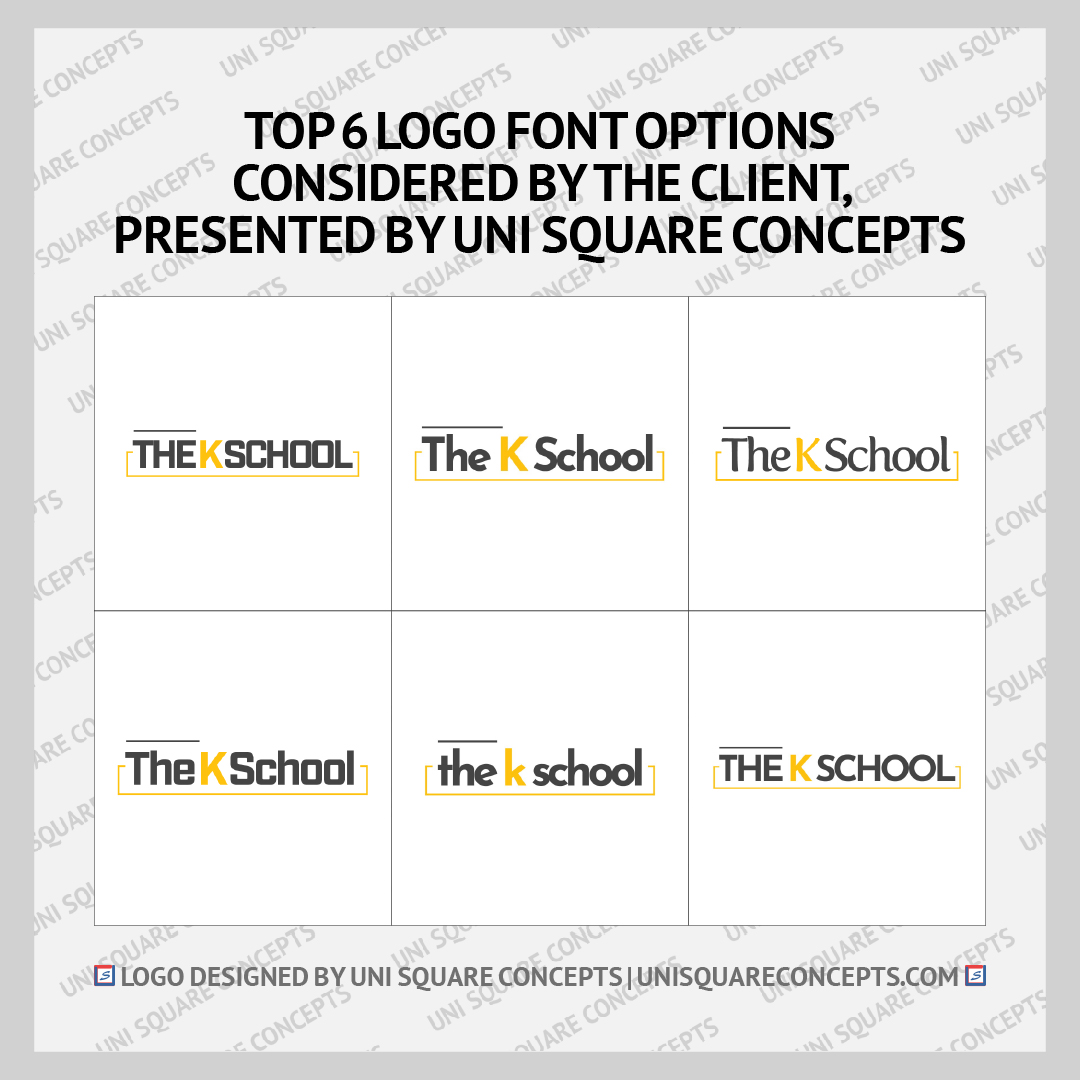 We R Stupid: The K School Logo Font option