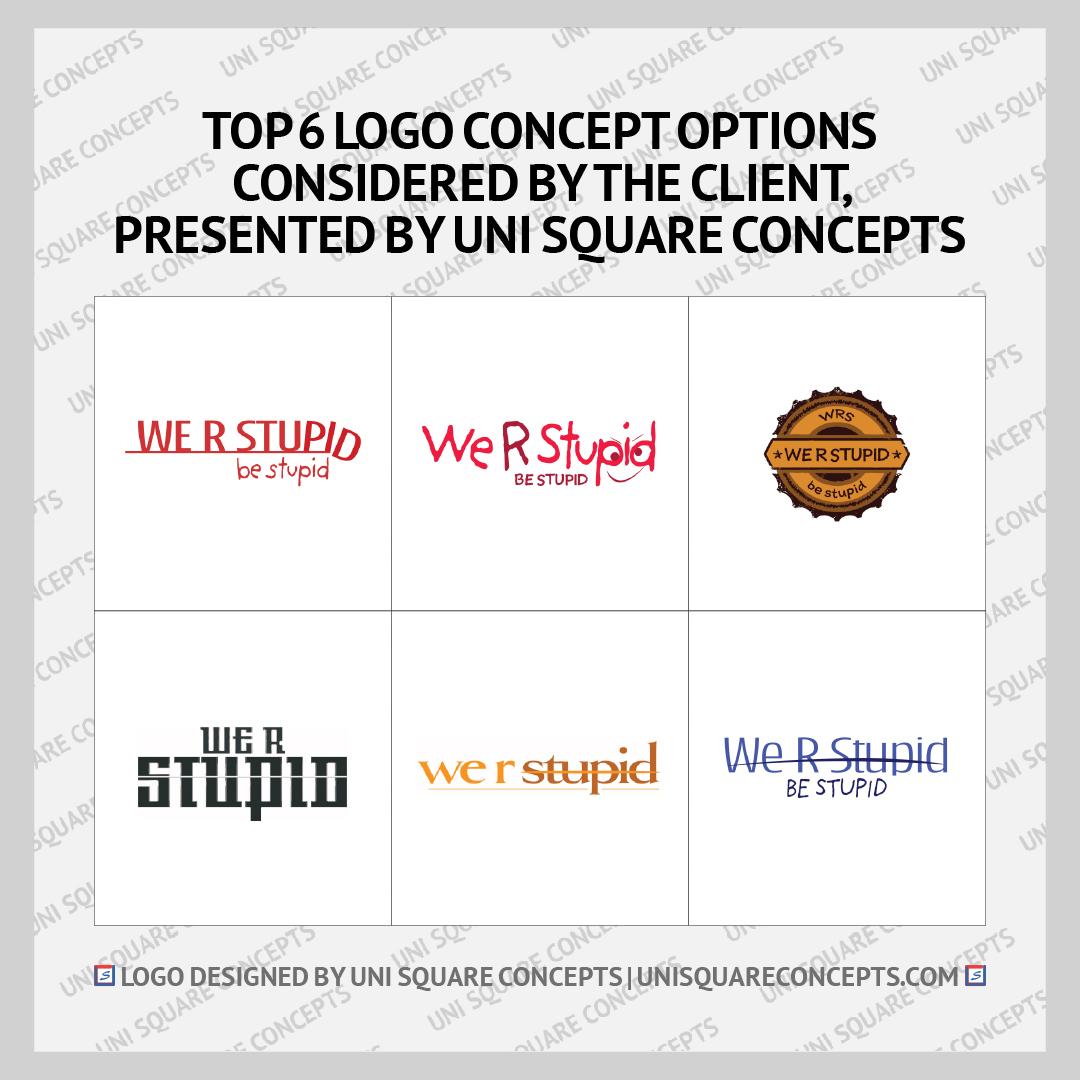 We R Stupid: Logo Concepts
