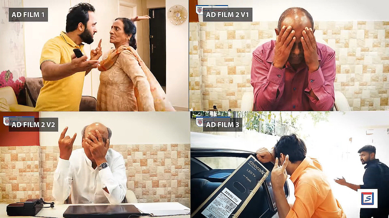 COOCAA: Script Writing done for all 3 Ad Films and ad film two second version