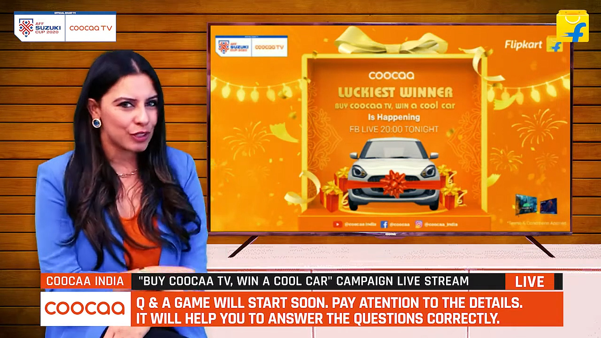 COOCAA: Coocaa live telecast with a news channel type interface